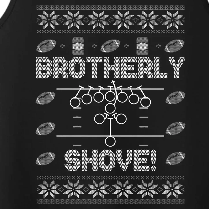 Brotherly Shove Eagles Nick Sirianni Ugly Christmas Sweater Performance Tank