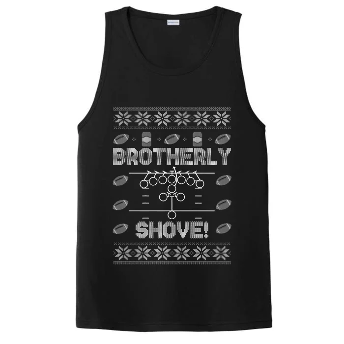 Brotherly Shove Eagles Nick Sirianni Ugly Christmas Sweater Performance Tank