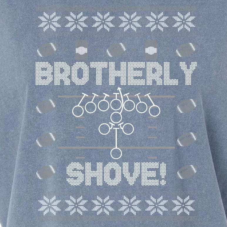 Brotherly Shove Eagles Nick Sirianni Ugly Christmas Sweater Garment-Dyed Women's Muscle Tee