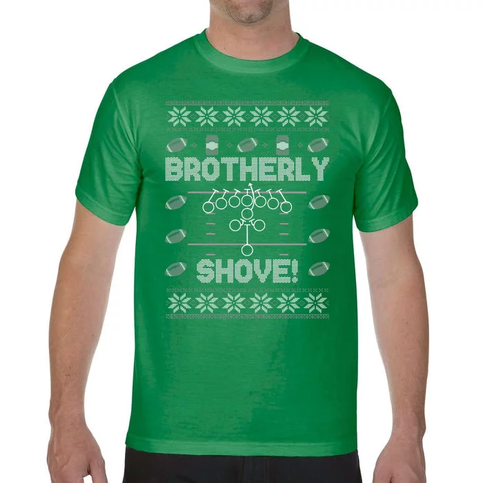 Brotherly Shove Eagles Nick Sirianni Ugly Christmas Sweater Comfort Colors T-Shirt