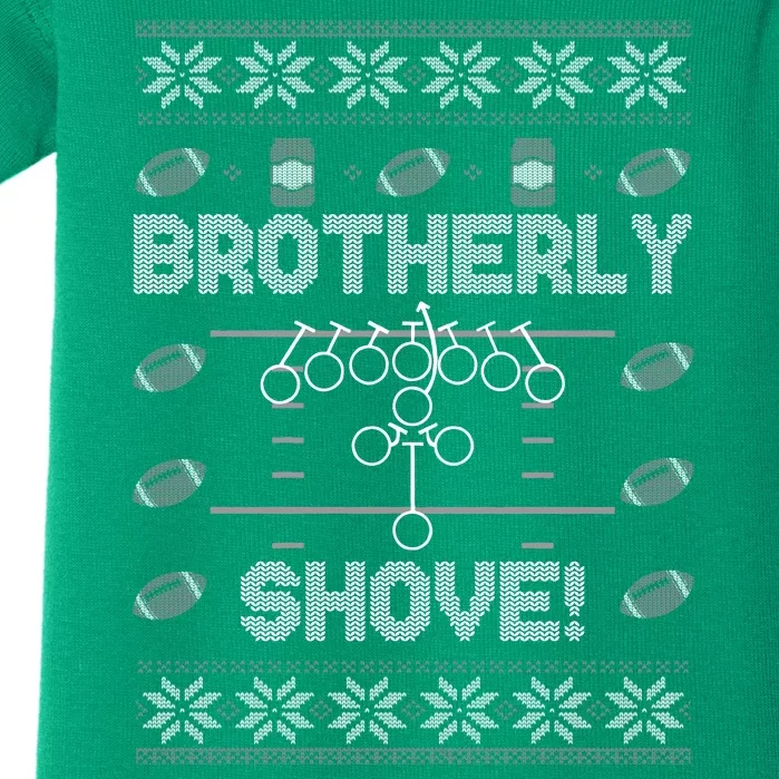 Brotherly Shove Eagles Nick Sirianni Ugly Christmas Sweater Baby Bodysuit