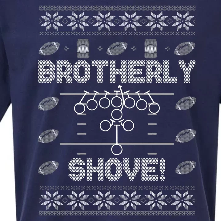 Brotherly Shove Eagles Nick Sirianni Ugly Christmas Sweater Sueded Cloud Jersey T-Shirt