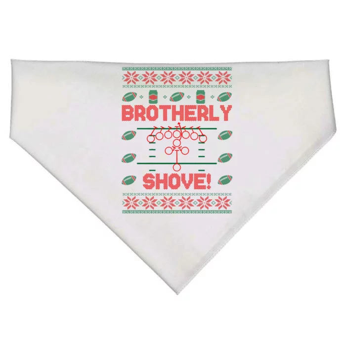 Brotherly Shove Eagles Nick Sirianni Ugly Christmas Sweater USA-Made Doggie Bandana