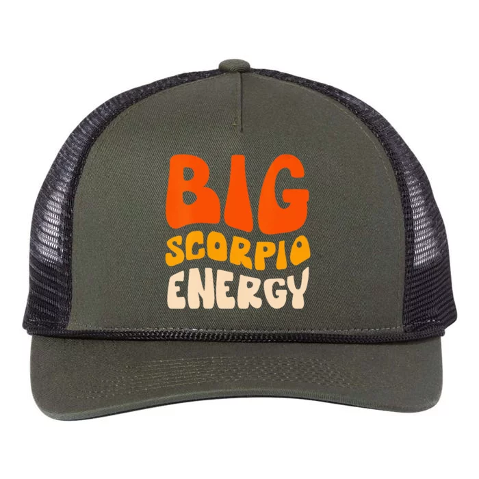 Big Scorpio Energy Season For Zodiac Sign Astrology Retro Rope Trucker Hat Cap