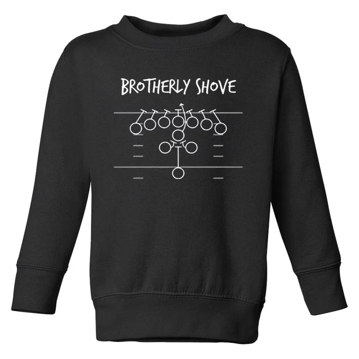 Brotherly Shove Football Mom Football Team Vintate Toddler Sweatshirt