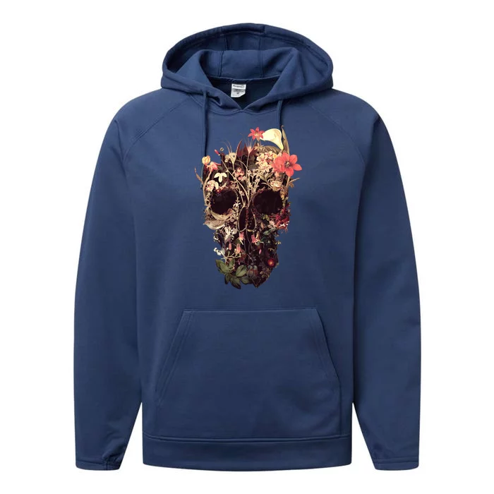 Bloom Skull Flower Performance Fleece Hoodie