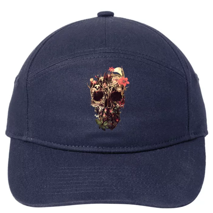 Bloom Skull Flower 7-Panel Snapback Hat