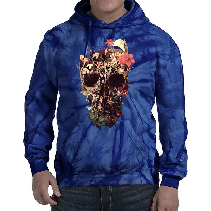 Bloom Skull Flower Tie Dye Hoodie