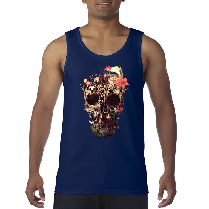 Bloom Skull Flower Tank Top