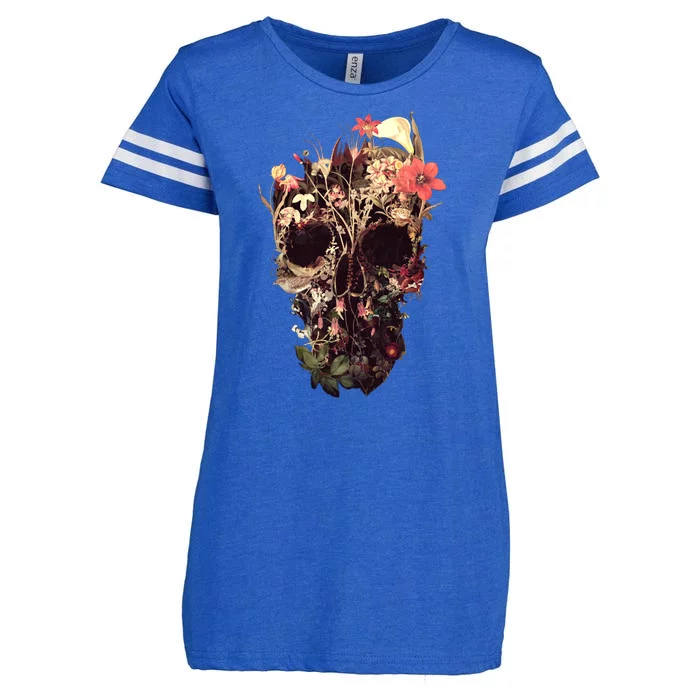 Bloom Skull Flower Enza Ladies Jersey Football T-Shirt