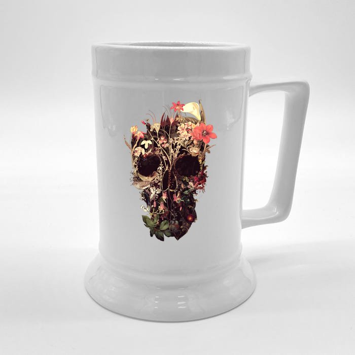 Bloom Skull Flower Front & Back Beer Stein