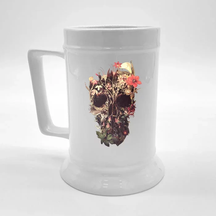 Bloom Skull Flower Front & Back Beer Stein