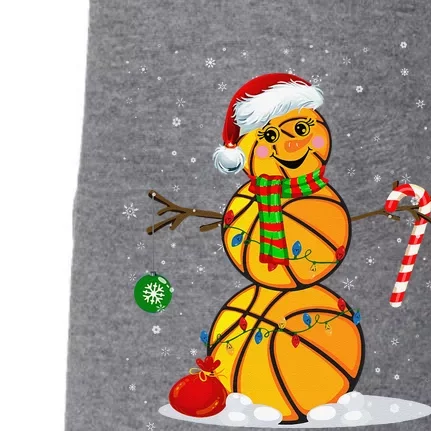 Basketball Snowman Funny Christmas Pajamas Matching Gifts Doggie 3-End Fleece Hoodie