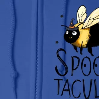 Bee Spooktacular Funny Bumble Bee Halloween Witch Gift Full Zip Hoodie