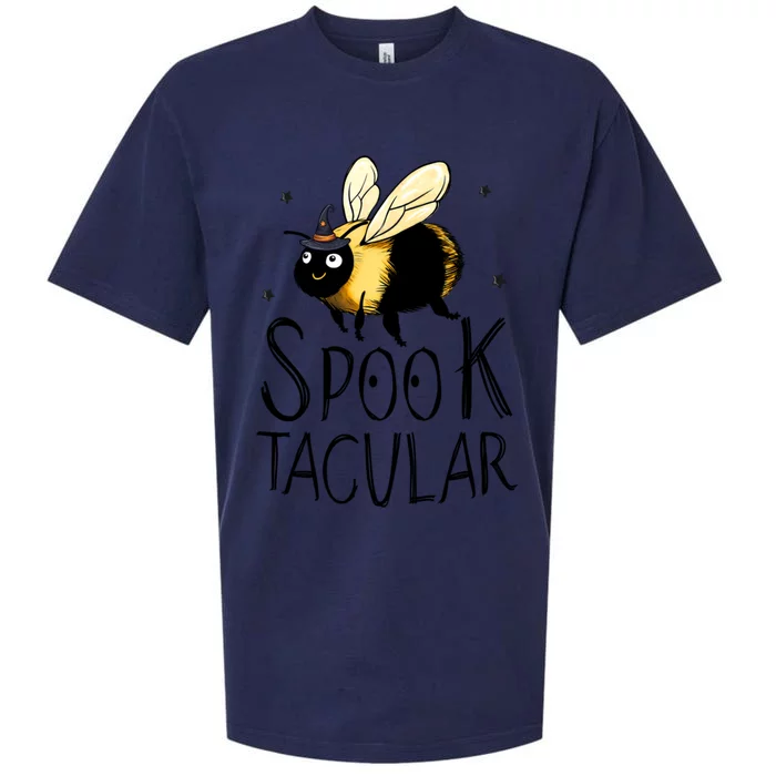 Bee Spooktacular Funny Bumble Bee Halloween Witch Gift Sueded Cloud Jersey T-Shirt