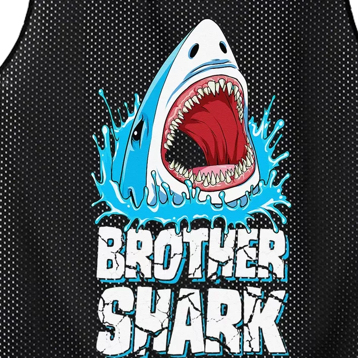 Brother Shark Family Matching Jawsome Gifts Mesh Reversible Basketball Jersey Tank