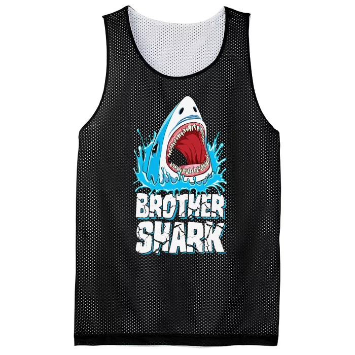 Brother Shark Family Matching Jawsome Gifts Mesh Reversible Basketball Jersey Tank