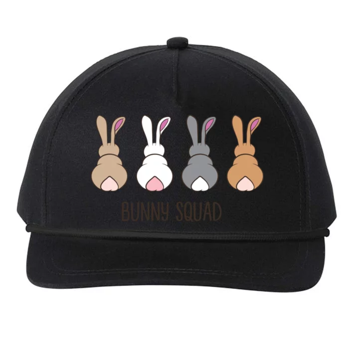 Bunny Squad Funny Rabbits Team Gift Snapback Five-Panel Rope Hat