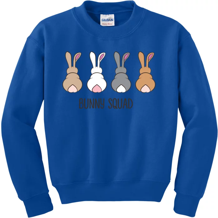 Bunny Squad Funny Rabbits Team Gift Kids Sweatshirt