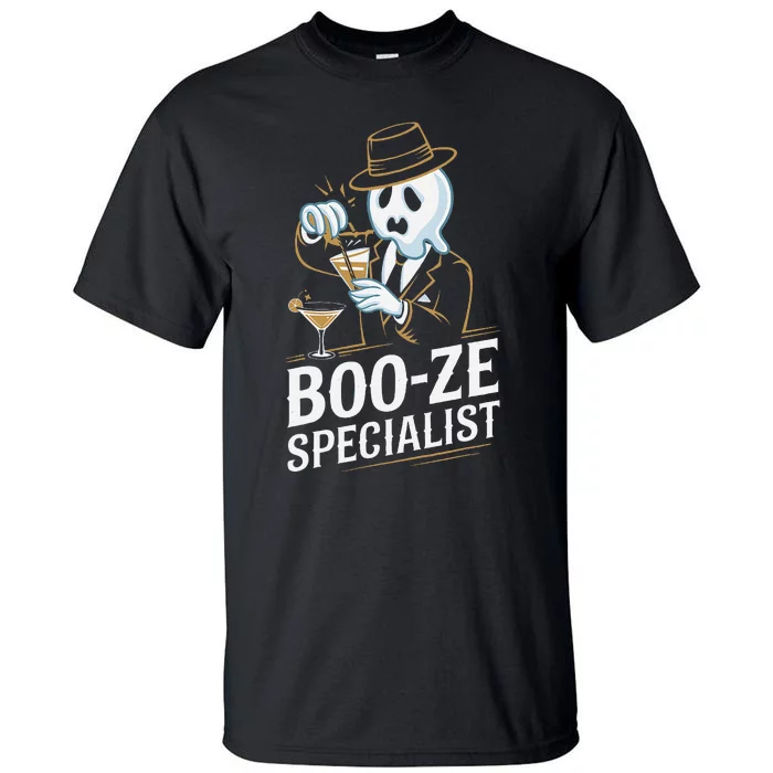 Booze Specialist Funny Ghost For Halloween Party Lovers Tall T-Shirt