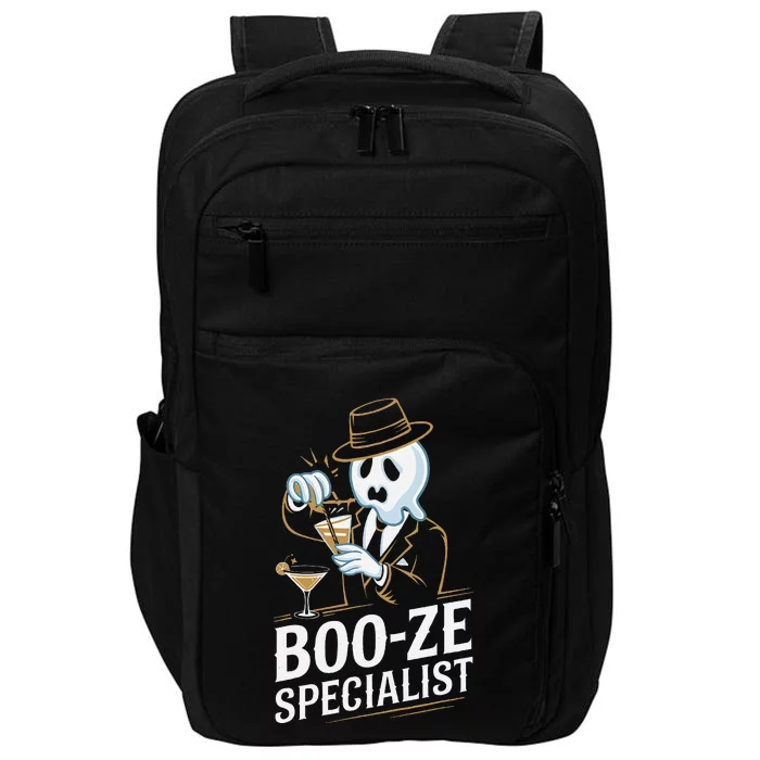 Booze Specialist Funny Ghost For Halloween Party Lovers Impact Tech Backpack