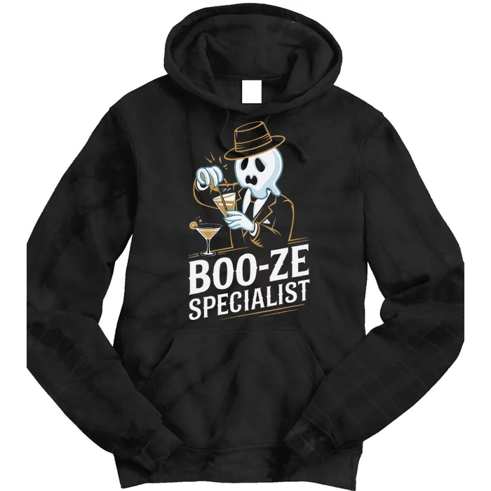 Booze Specialist Funny Ghost For Halloween Party Lovers Tie Dye Hoodie