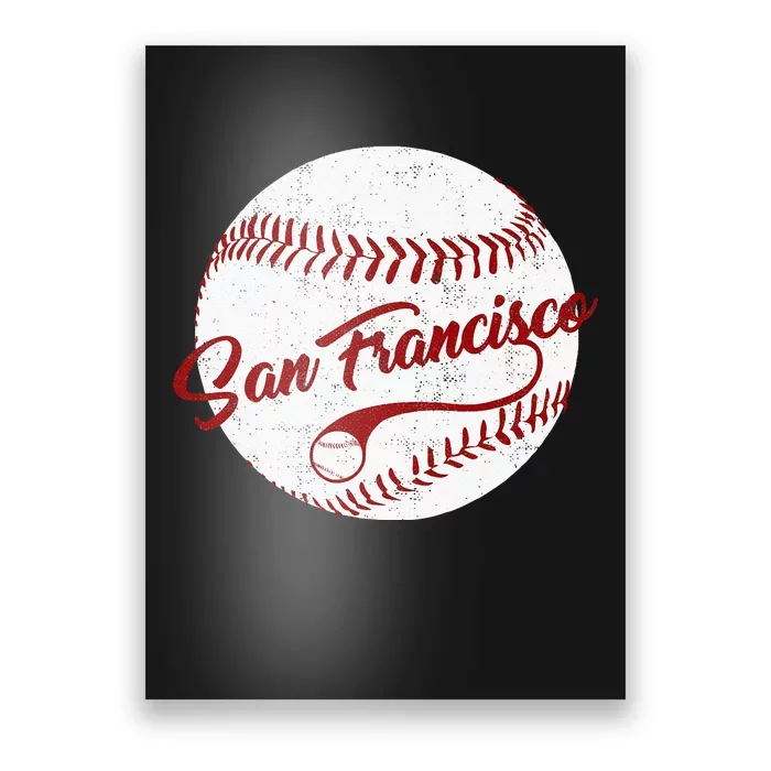 Baseball San Francisco Vintage Giant Ball National Pastime Poster