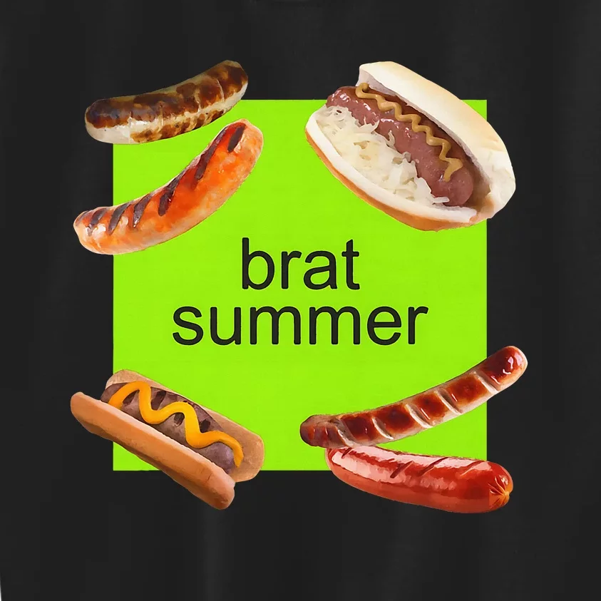 Brat Summer Funny Hot Dog Bratwurst Summer Kids Sweatshirt