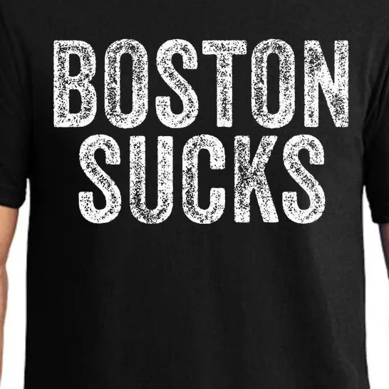 Boston Sucks Funny Hate City Gag Humor Sarcastic Pajama Set