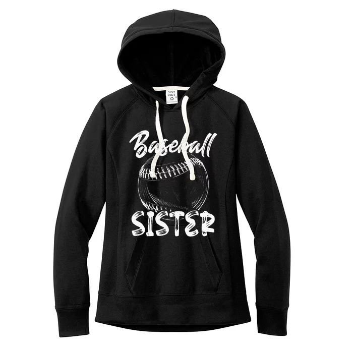 Baseball Sister For Women Family Matching Players Team Women's Fleece Hoodie