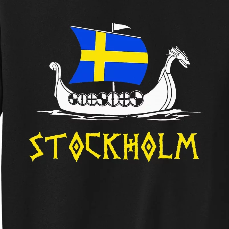 Boat Swedish Flag Sweden Viking Ship Stockholm Sweatshirt