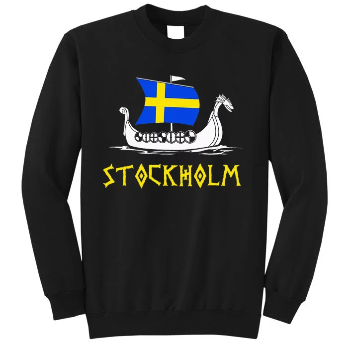 Boat Swedish Flag Sweden Viking Ship Stockholm Sweatshirt