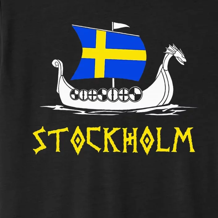 Boat Swedish Flag Sweden Viking Ship Stockholm ChromaSoft Performance T-Shirt