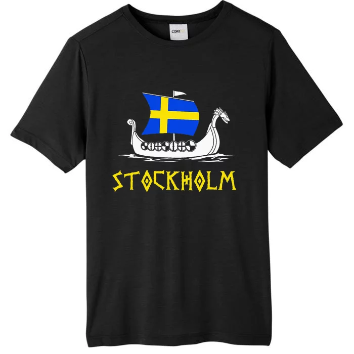 Boat Swedish Flag Sweden Viking Ship Stockholm ChromaSoft Performance T-Shirt