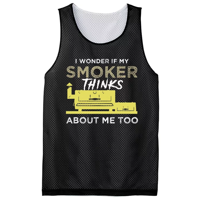 BBQ Smoker Funny Smoking Meat Grilling BBQing Mesh Reversible Basketball Jersey Tank