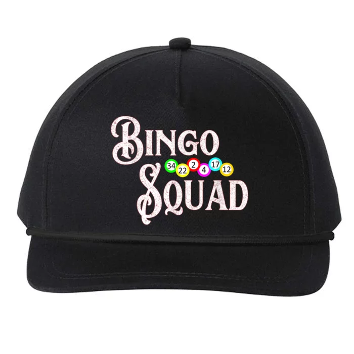 Bingo Squad Funny Bingo Lover Snapback Five-Panel Rope Hat