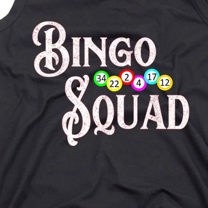 Bingo Squad Funny Bingo Lover Tank Top