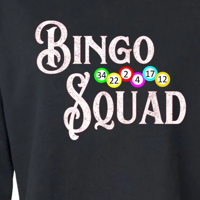 Bingo Squad Funny Bingo Lover Cropped Pullover Crew