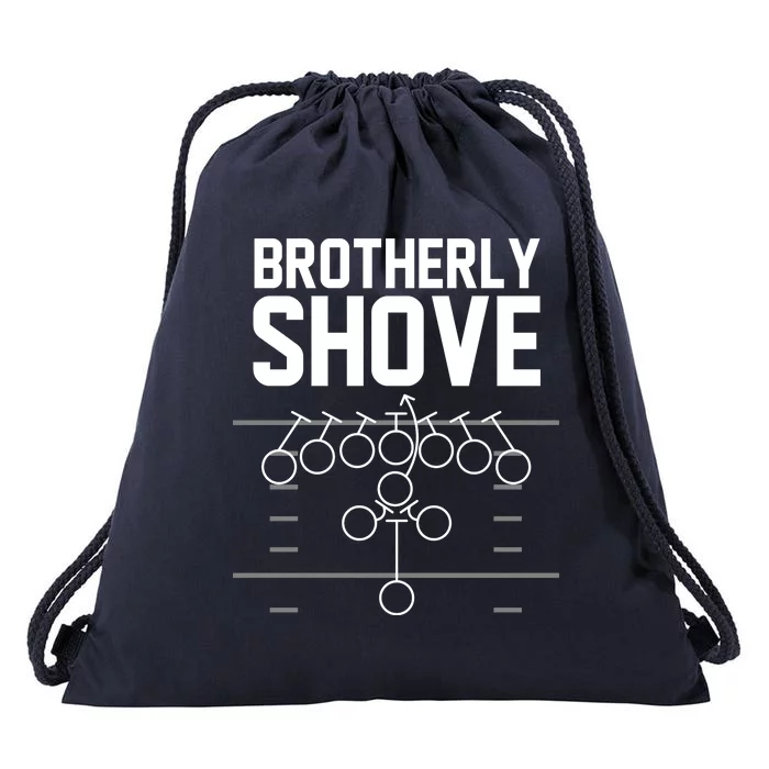 Brotherly Shove Football Fan Drawstring Bag