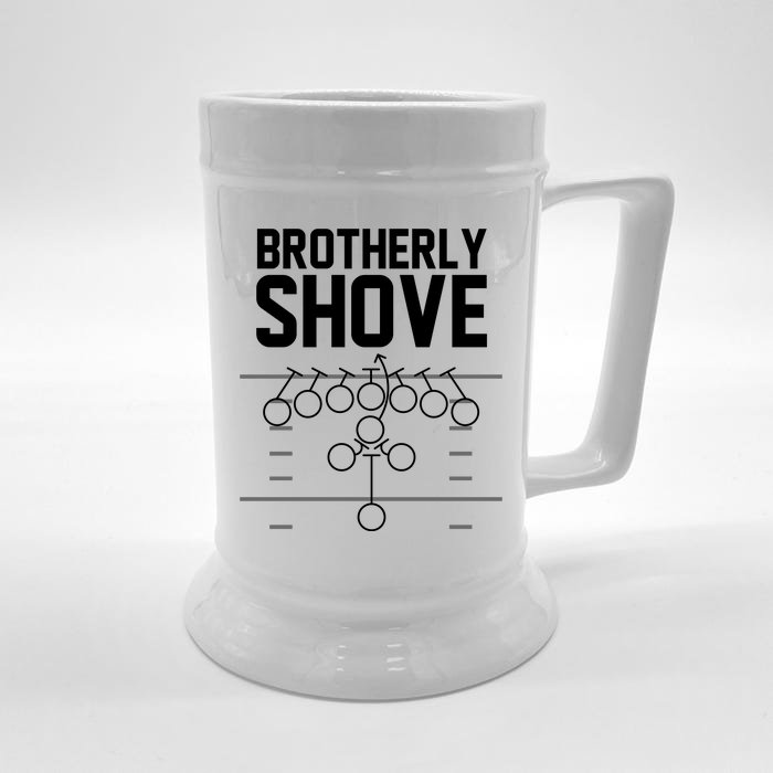 Brotherly Shove Football Fan Front & Back Beer Stein