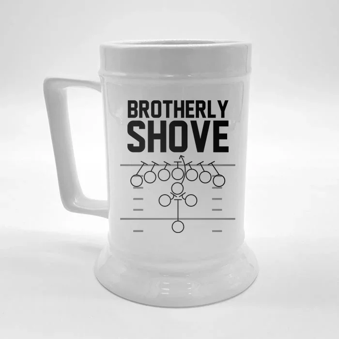 Brotherly Shove Football Fan Front & Back Beer Stein