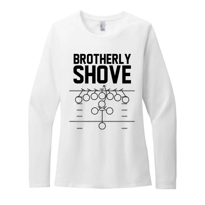 Brotherly Shove Football Fan Womens CVC Long Sleeve Shirt