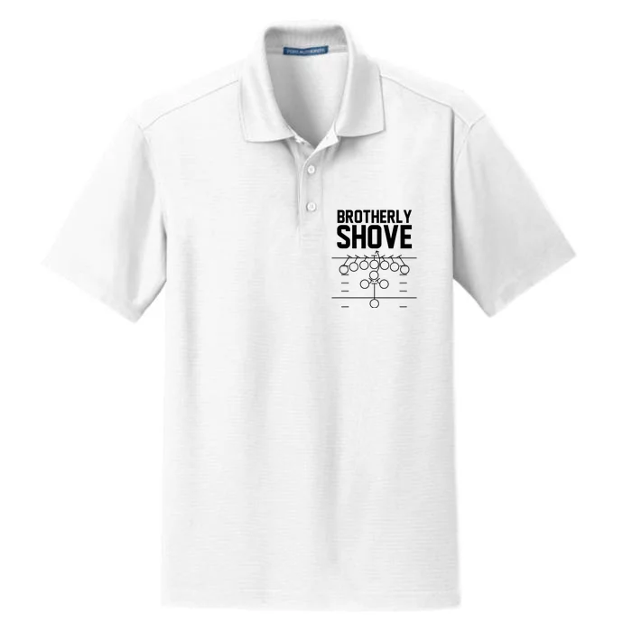 Brotherly Shove Football Fan Dry Zone Grid Performance Polo