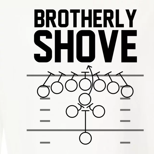 Brotherly Shove Football Fan Cropped Pullover Crew