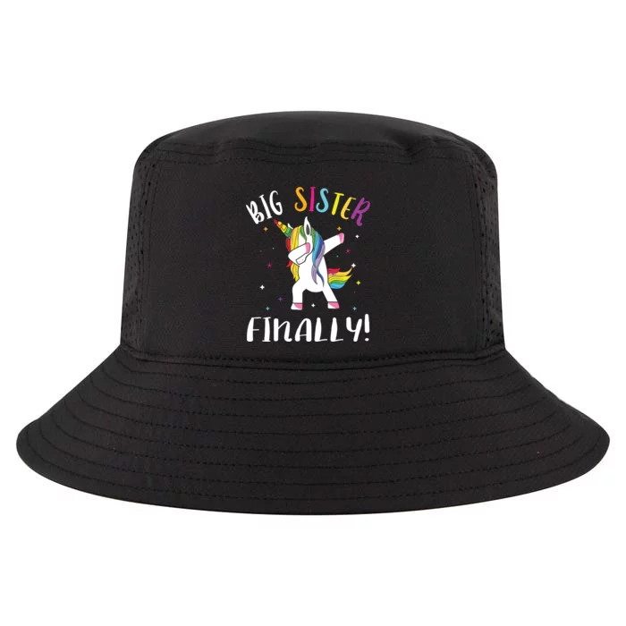 Big Sister Finally Unicorn Unicorn New Big Sister Cool Comfort Performance Bucket Hat