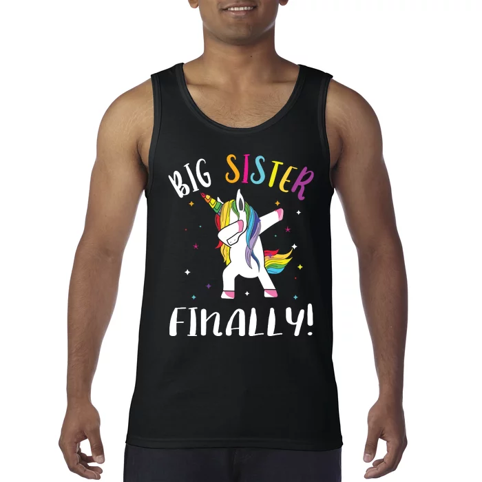 Big Sister Finally Unicorn Unicorn New Big Sister Tank Top