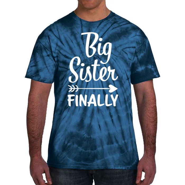 Big Sister Finally Kids Big Sister Tie-Dye T-Shirt