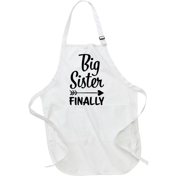 Big Sister Finally Kids Big Sister Full-Length Apron With Pocket