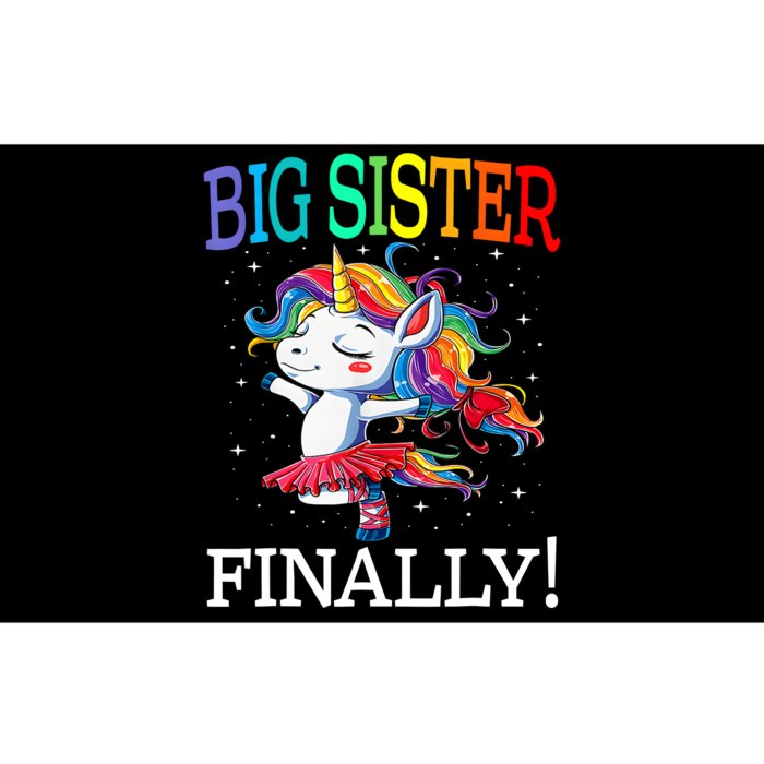 Big Sister Finally Unicorn New Born Gift For Girl Bumper Sticker