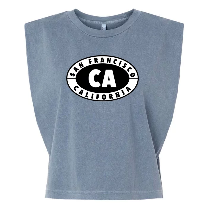 Badge San Francisco California Garment-Dyed Women's Muscle Tee